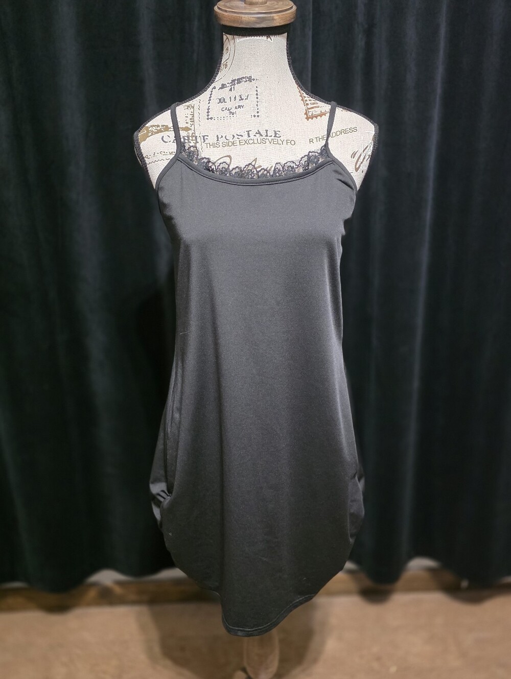 Black Draped Asymmetrical Strappy Midi Dress XXL